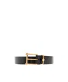 Versace Column Leather Adjustable Belt In Black