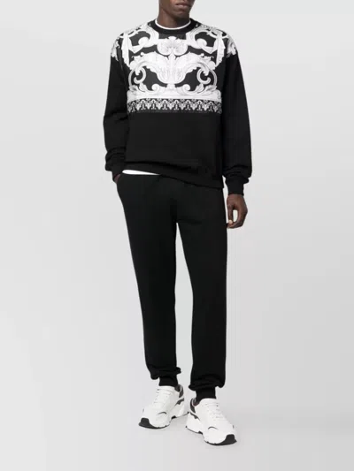 VERSACE COMFORTABLE JOGGERS WITH POCKETS AND RIBBED CUFFS