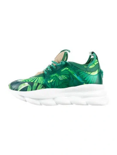 Pre-owned Versace Concepts X  Chain Reaction Sneakers In Green