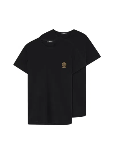 Versace Confezione Da Due T-shirt In Black