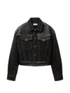Versace Contrast-panel Button-up Jacket In Black
