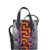 Versace Convertible Tote Python Embossed Leather Mini In Multi