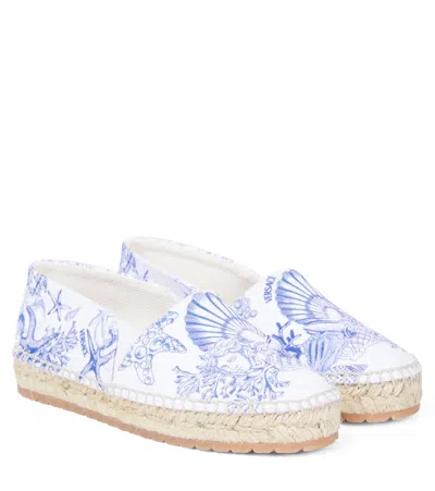 Versace Kids' Coral Theatre Canvas Espadrilles