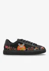 Versace Coral Theatre Greca Low-top Sneakers In Black