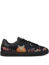 Versace Coral Theatre Greca Low-top Sneakers In Black