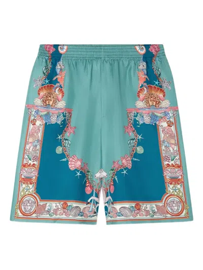 VERSACE CORAL THEATRE-PRINT SHORTS