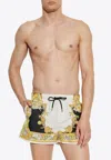 Versace Coral Theatre Shorts In White
