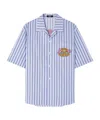 Versace Dive In Crest Striped Shirt