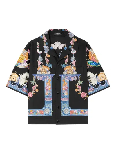 Versace Coral Theatre Shirt In Multi