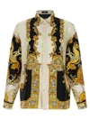Versace Printed Silk Shirt In White