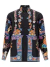 Versace Coral Theatre Shirt And Blouse Multicolor In Black