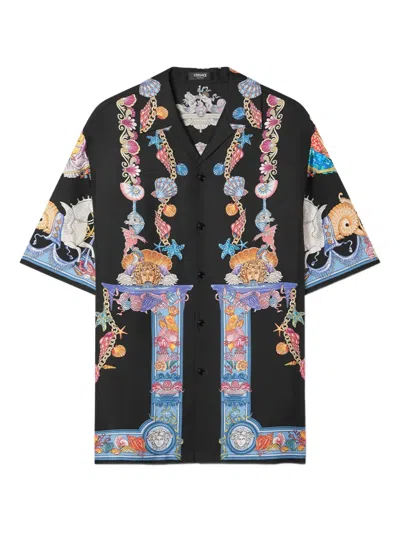 Versace Coral Theatre Short-sleeve Shirt