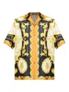 Versace Printed Silk Twill Regular Shirt In Multi