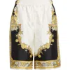 Versace Coral Theatre Print Bermuda Shorts In Multi