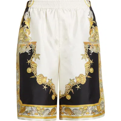 Versace Coral Theatre Silk Shorts