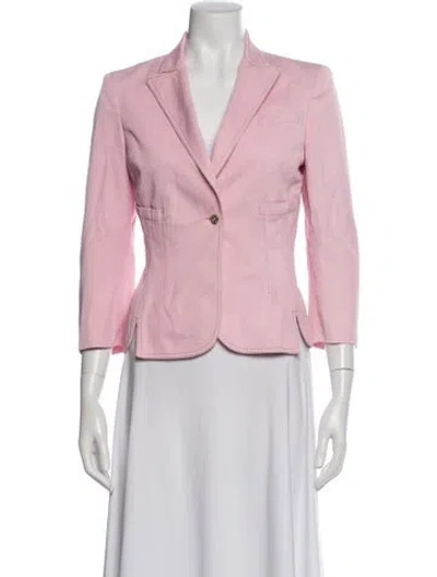 Pre-owned Versace Corduroy Blazer In Pink
