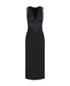 Versace Corset Midi Dress In Black