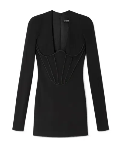 Versace Corset-style Minidress In Black