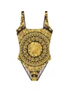 Versace Barocco Classico One Piece Swimsuit In Multicolour
