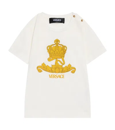 VERSACE COTTON BAROCCO CROWN T-SHIRT