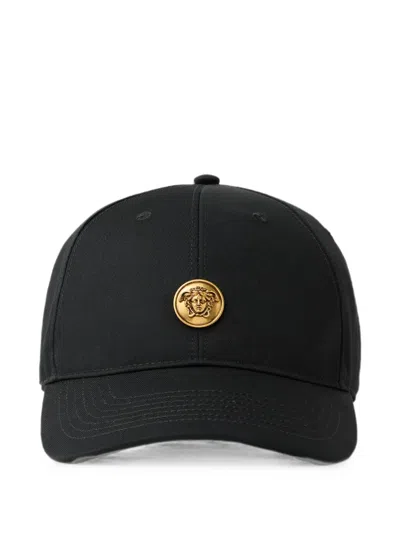 Versace Medusa-embellished Baseball Cap In Black