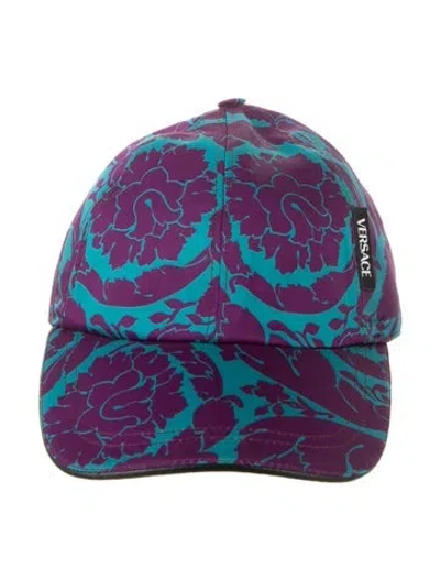 Pre-owned Versace Cotton Baseball Cap In Purple