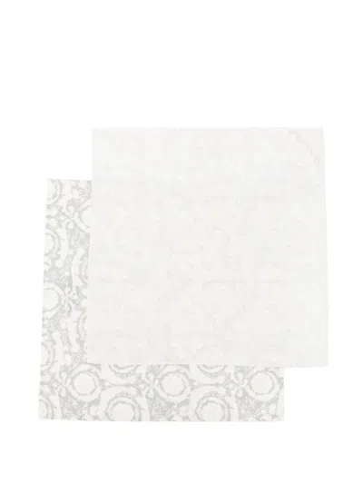 Versace Cotton Blankets In Neutrals