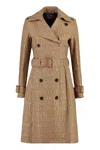 Versace All Over Logo Trench Coat