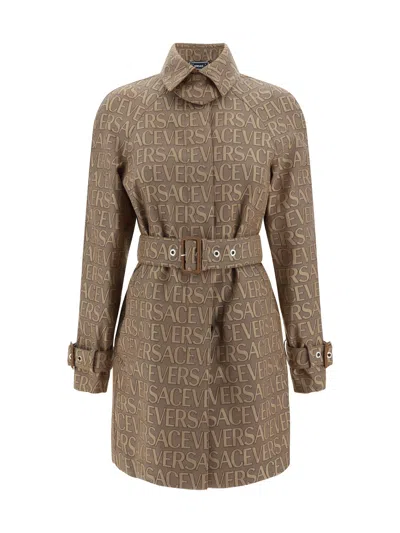 VERSACE COTTON BLEND TRENCH COAT