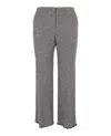 Versace Cotton-blend Tweed Bootcut Pants In Black