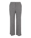 Versace Cotton-blend Tweed Bootcut Pants In Black
