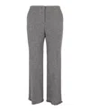 Versace Cotton-blend Tweed Bootcut Pants In Gray