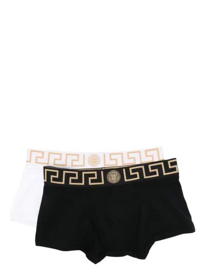 Versace Cotton Boxer Shorts In A Pack Of Two