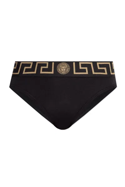 Versace Cotton Briefs In Brown