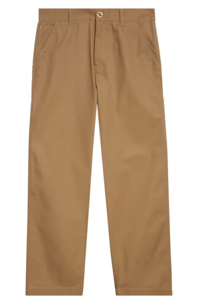 Versace Cotton Canvas Pants In Brown