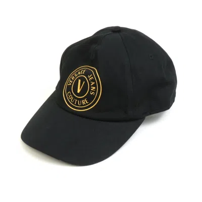 Pre-owned Versace Cotton Cap () In Black