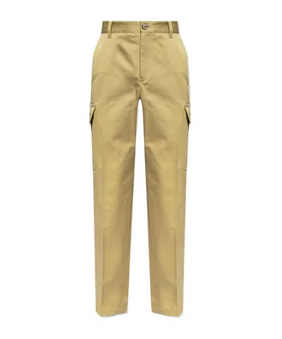Versace Cotton Cargo Chinos In Nude