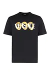 Versace Men's Cotton Crew-neck T-shirt In Black