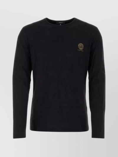Versace Cotton Crew-neck T-shirt Duo In Black