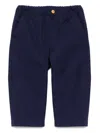 Versace Cotton Cropped Chinos In 蓝色