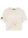 Versace Safety Pin 1978 Re-edition Logo T-shirt In White