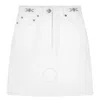 Versace Medusa Head Button Denim Skirt In White