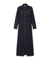 Versace Cotton Denim Coat In Black