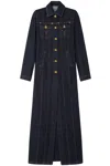 Versace Cotton Denim Coat In Multicolor