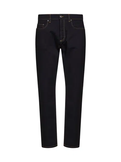 Versace Cotton Denim Jeans In Black