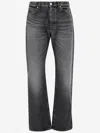 Versace Stone Denim Jeans With Belt Loops In Medium Black