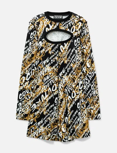 Versace Cotton Dress In Black/黑色/블랙/ブラック