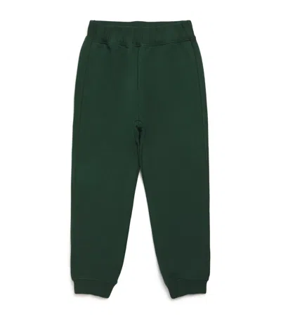 Versace Kids' Cotton Embroidered Medusa Sweatpants In Green