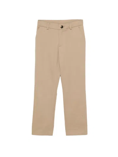 Versace Kids' Cotton Gabardine Trousers In Neutral
