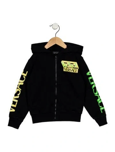 Pre-owned Versace Babies' Cotton Hoodie In Black